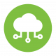 Icona cloud e tecnologia