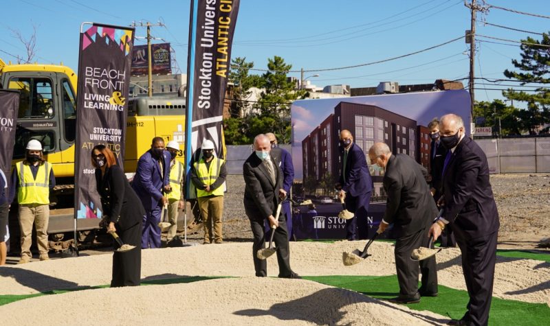 EkThYz3XsAA4mIF Stockton groundbreaking for new dorms