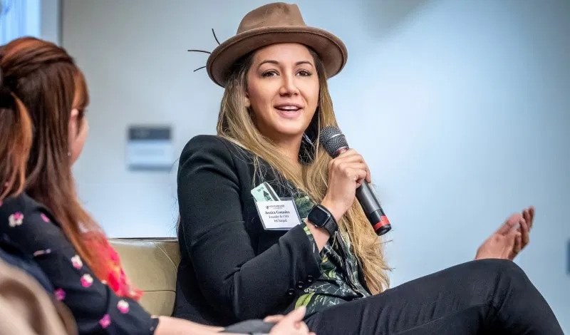 Photo of entrepreneur Jessica Gonzalez at a panel