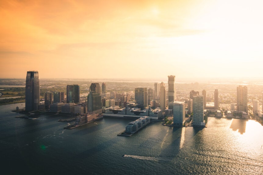 Skyline di Jersey City, New Jersey