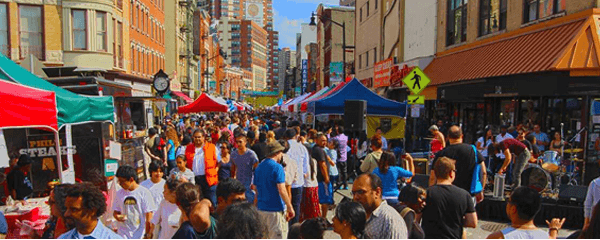Busy street fair